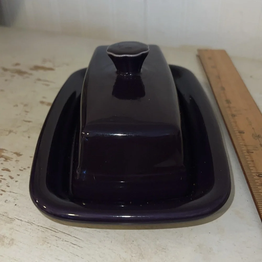 Vintage HLC Fiesta Ware Fiestaware Butter Dish - Deep Plum Purple